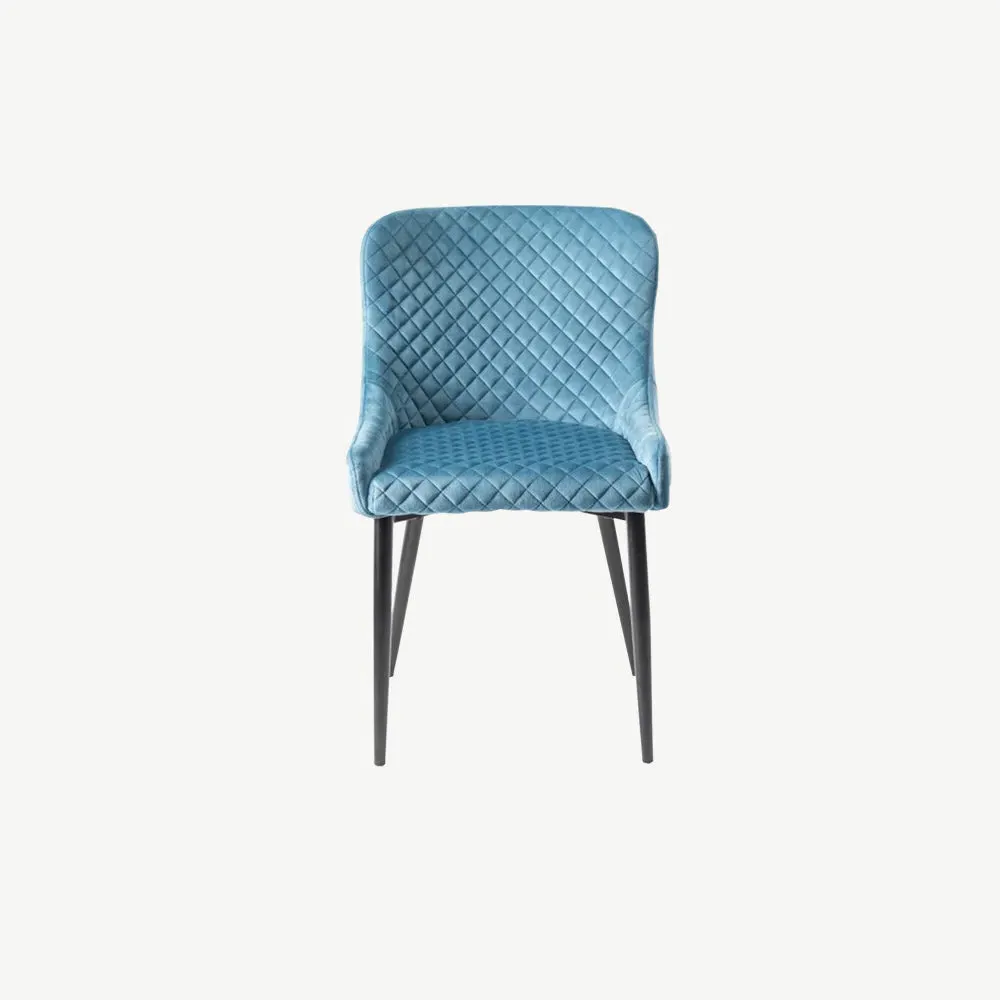 Alberta Dining Chair - Blue, Velvet product