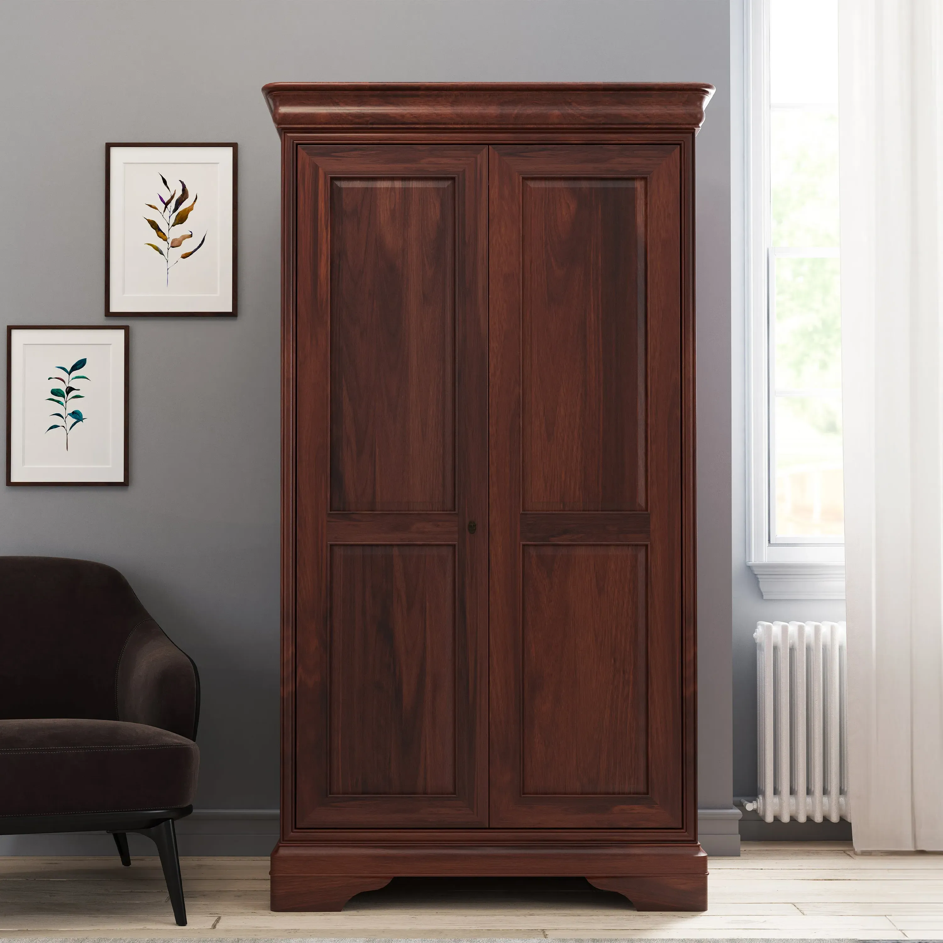 Antoinette 2 Door Wardrobe - Cherrywood product