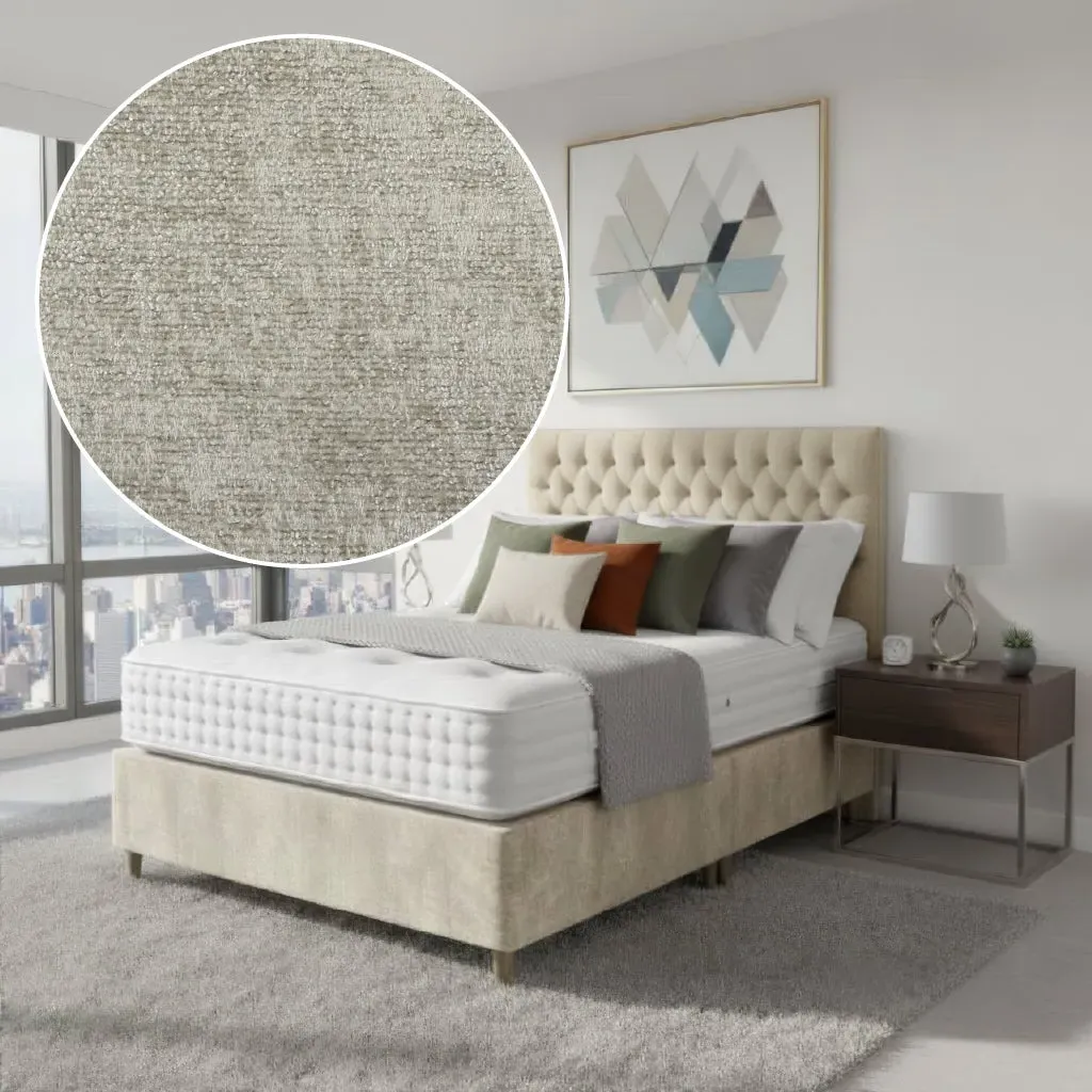 Antoinette Double Bed Frame - Light Grey, Upholstered alternate view
