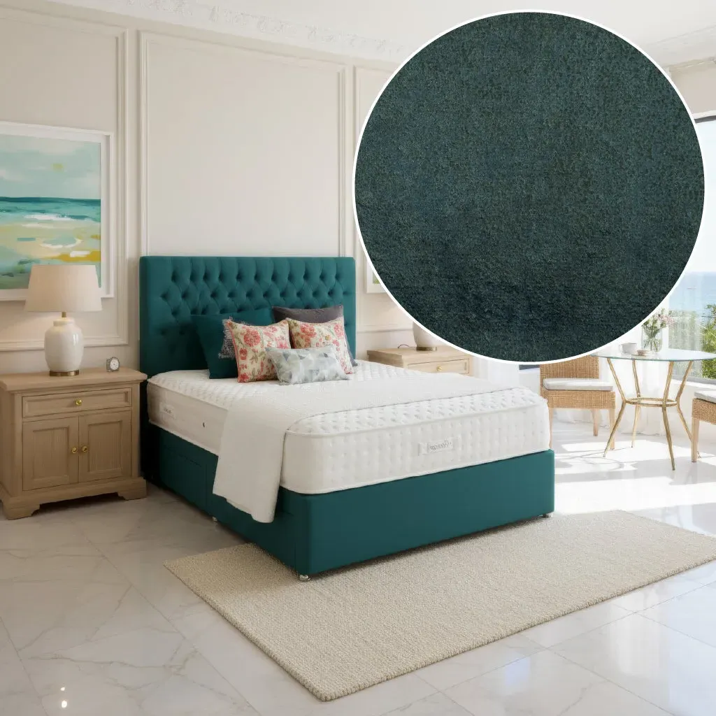 Antoinette Double Bed with Storage - Blue, Upholstered alternate view