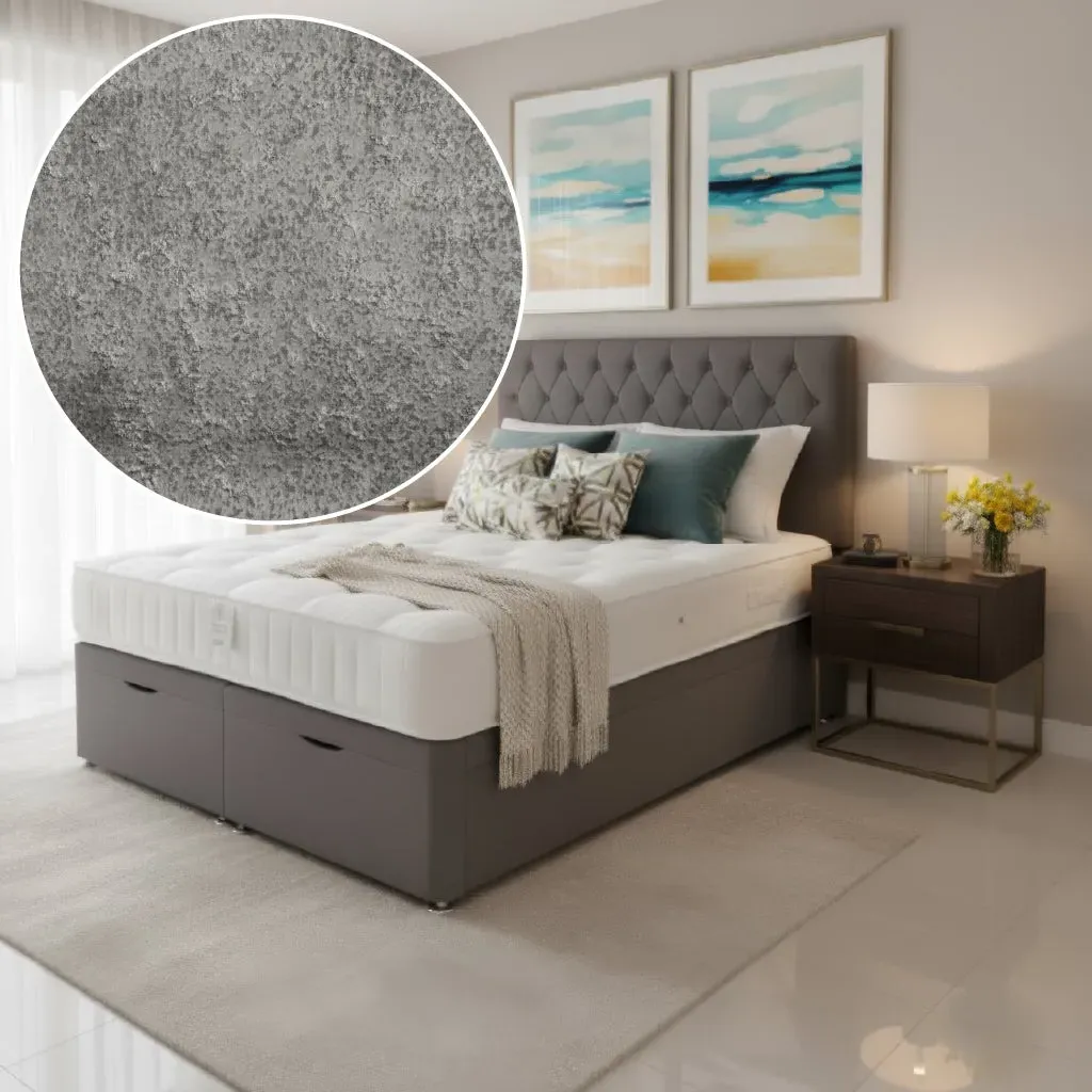 Antoinette Double Ottoman Bed with Storage - Dark Grey alternate view