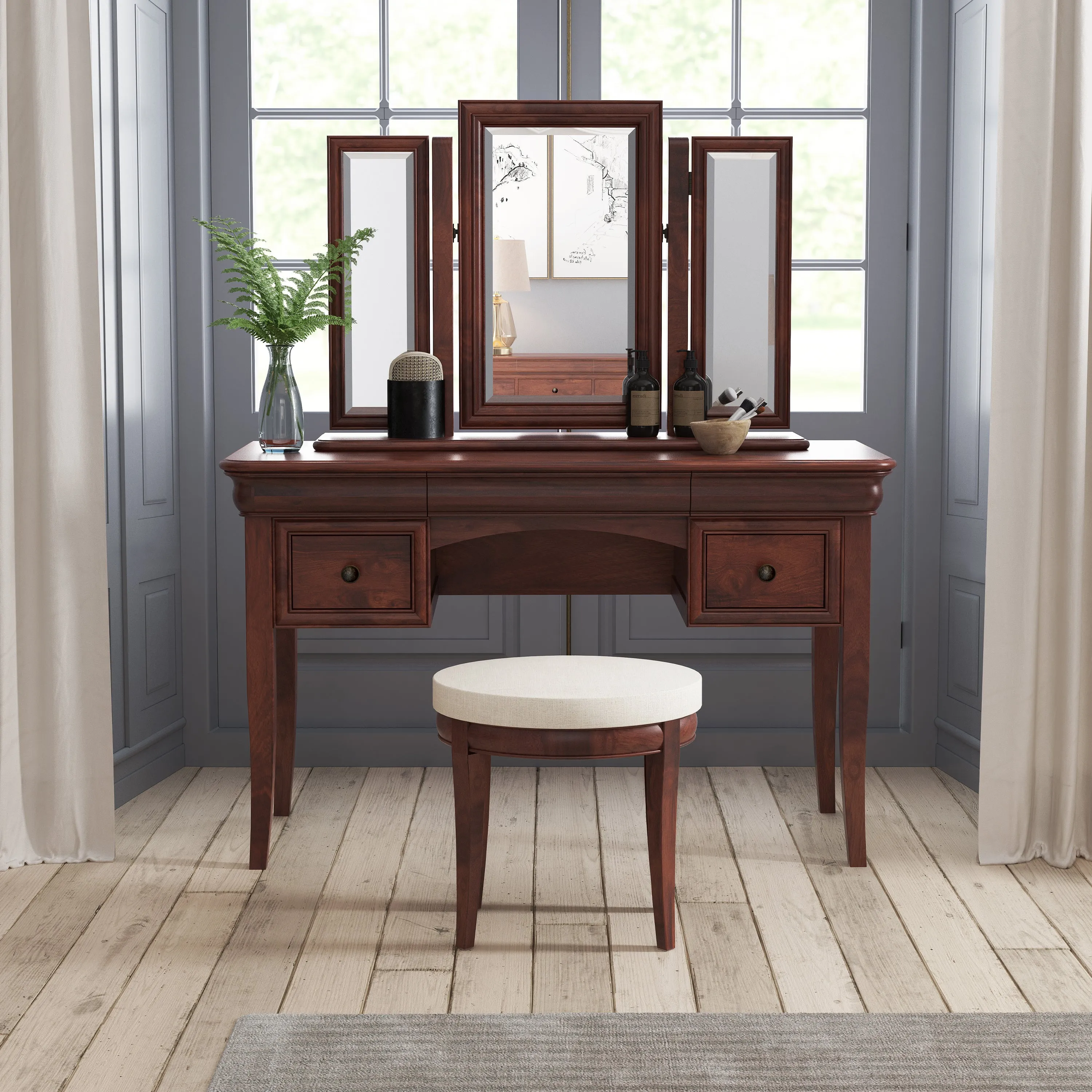Antoinette Dressing Table - Mahogany, Solid Wood product