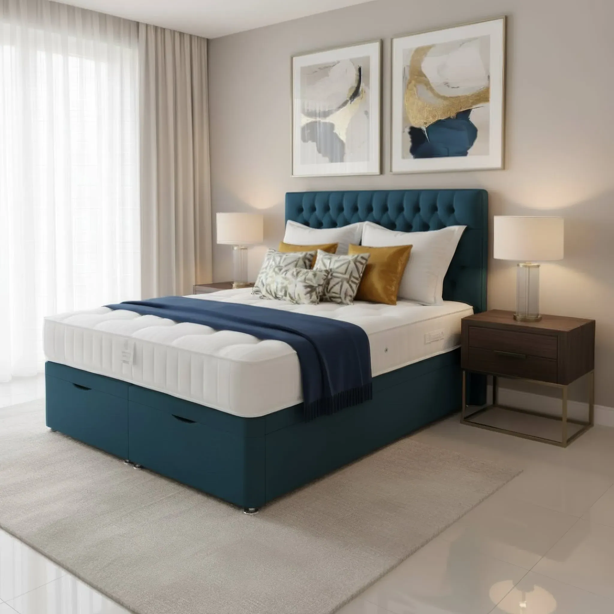 Antoinette King Size Headboard - Blue alternate view
