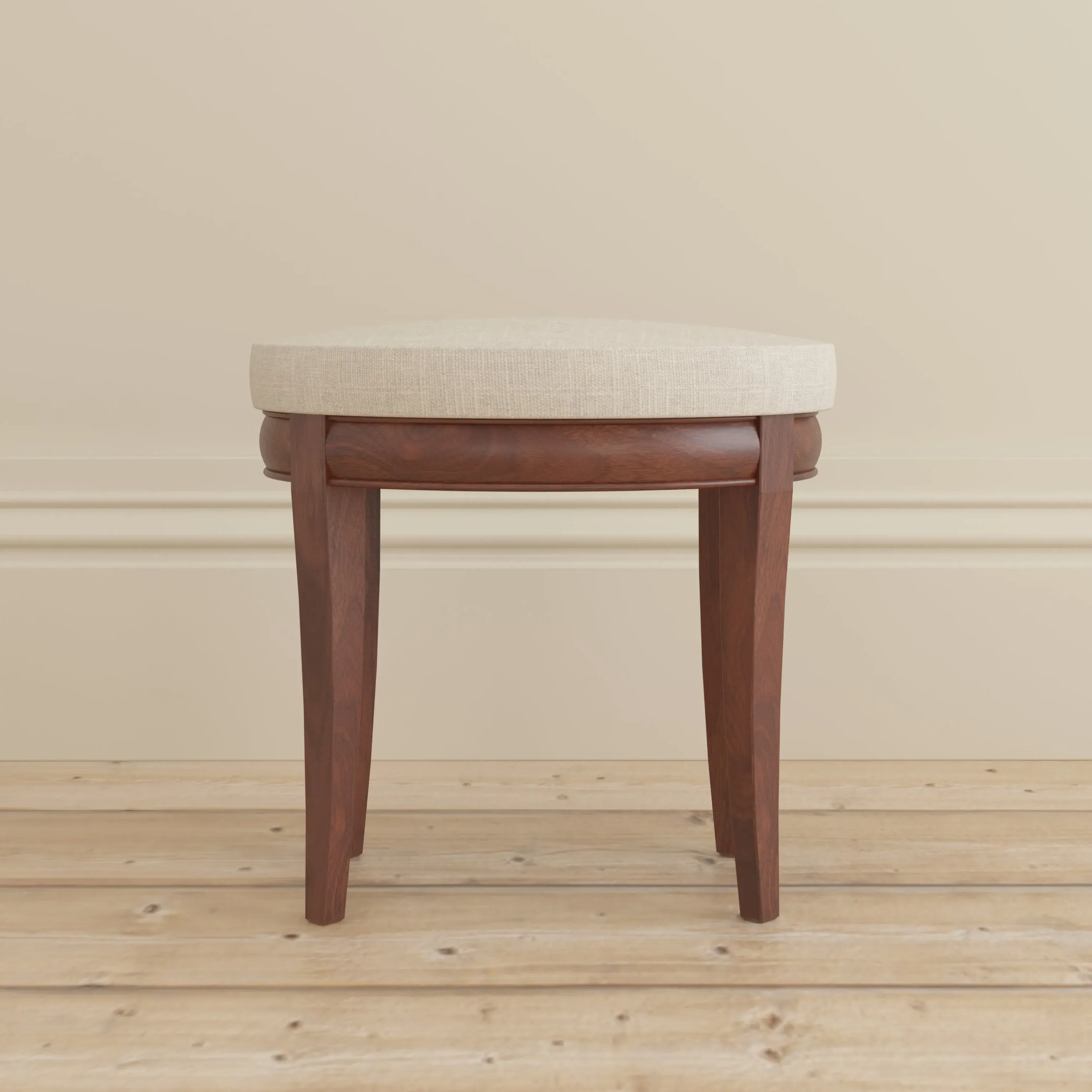 Antoinette Round Stool - Mahogany, Solid Wood product