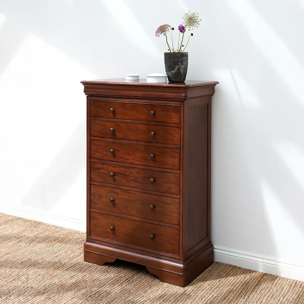 Antoinette Tall Chest of 6 Drawers - Cherrywood alternate view