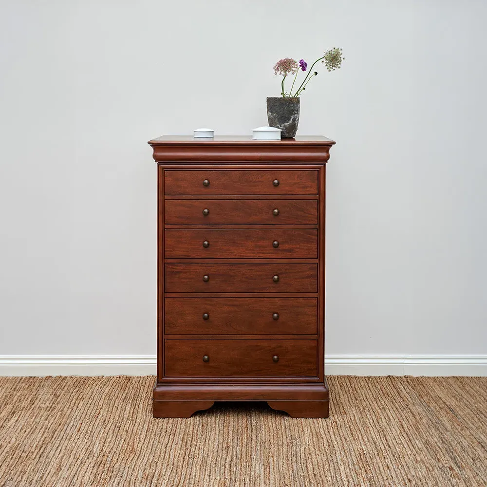 Antoinette Tall Chest of 6 Drawers - Cherrywood product