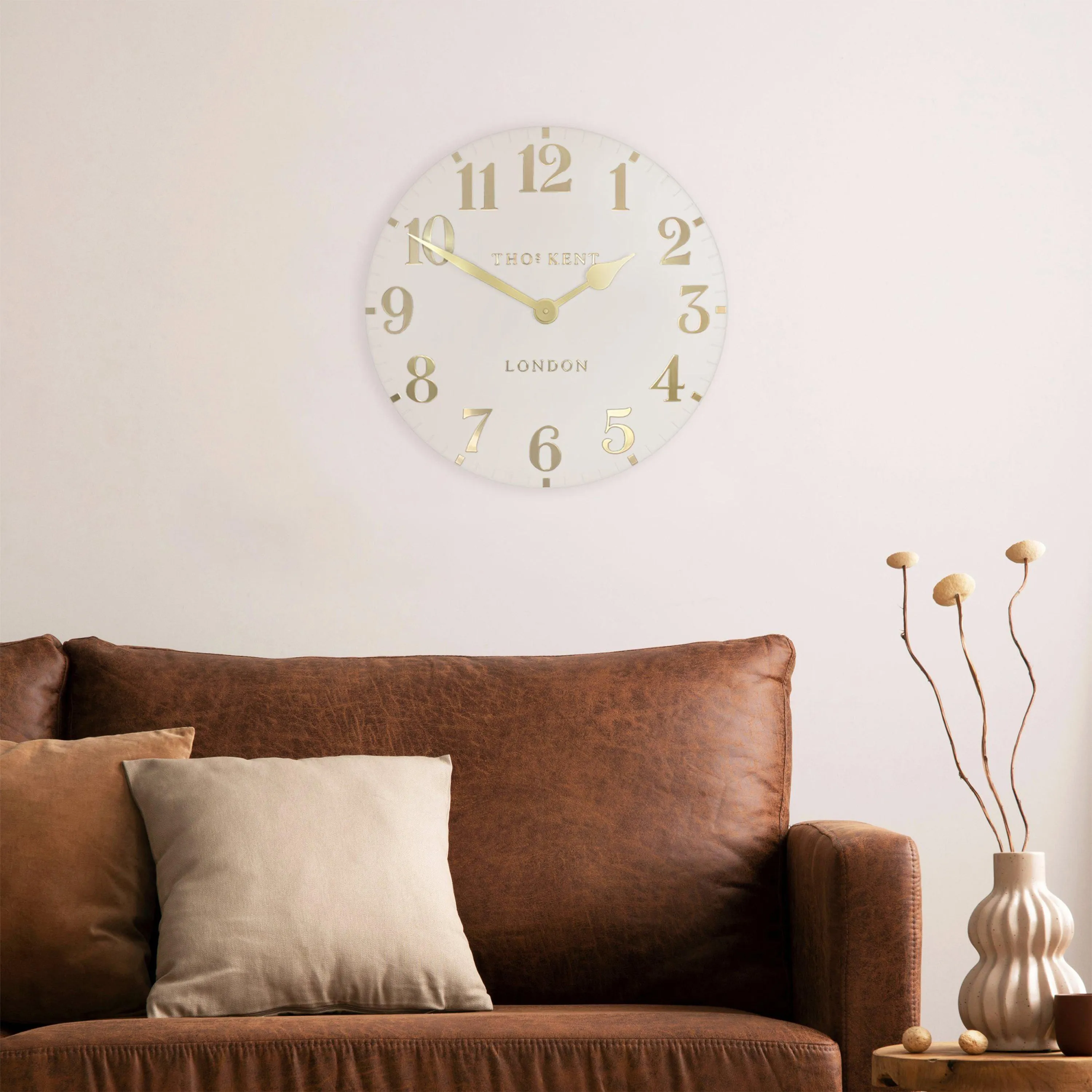 Arabic 20" Wall Clock - Oatmeal product
