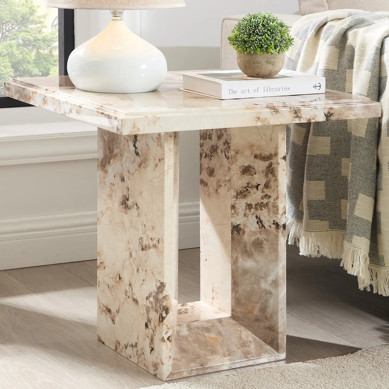 Aria Lamp Table - Marble product