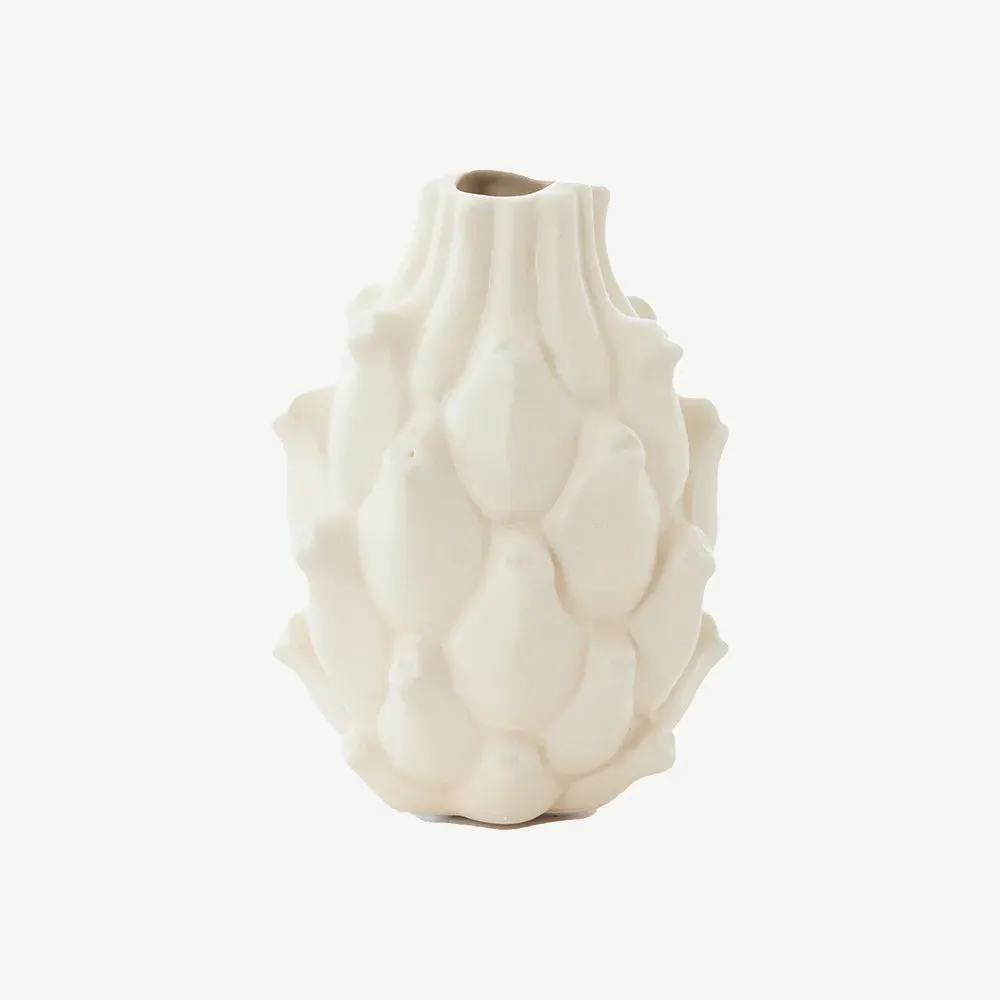 Artichoke Small Vase - Cream, Ceramic product