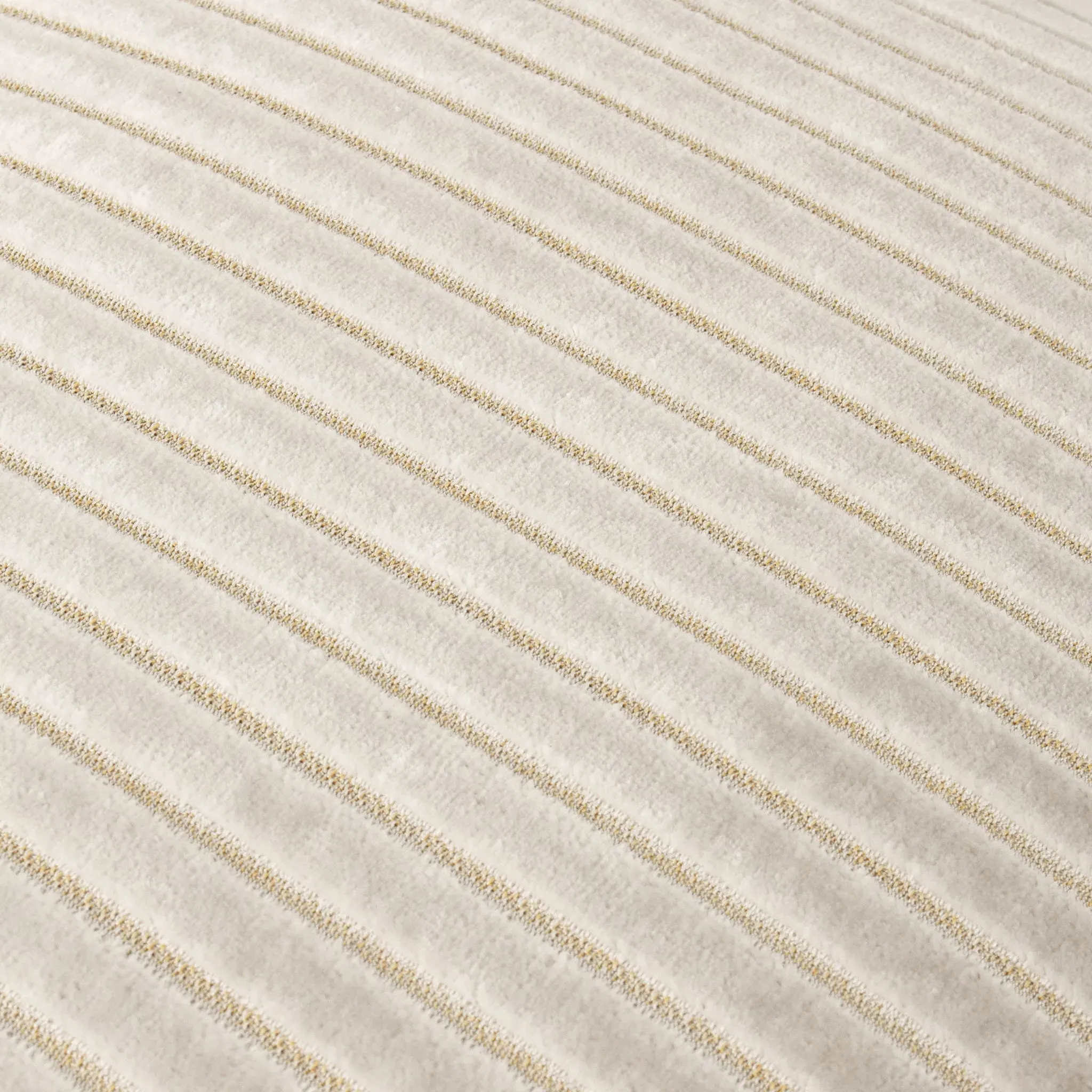 Astra Striped Cushion - Cream, Cut Velvet alternate view