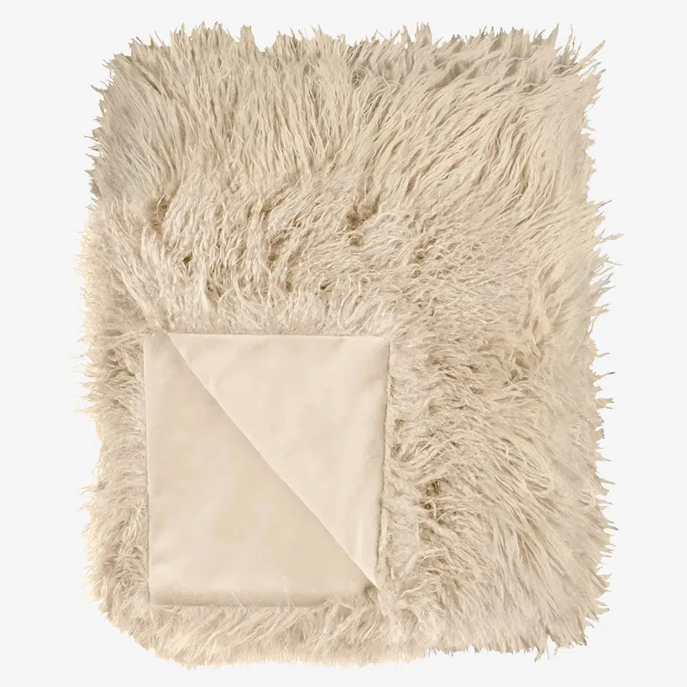 Astrid Throw - Natural, Faux Fur alternate view