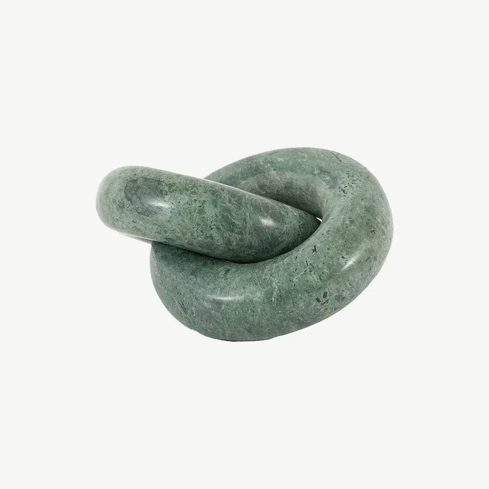 Avila Marble Circle Link Sculpture - Green alternate view