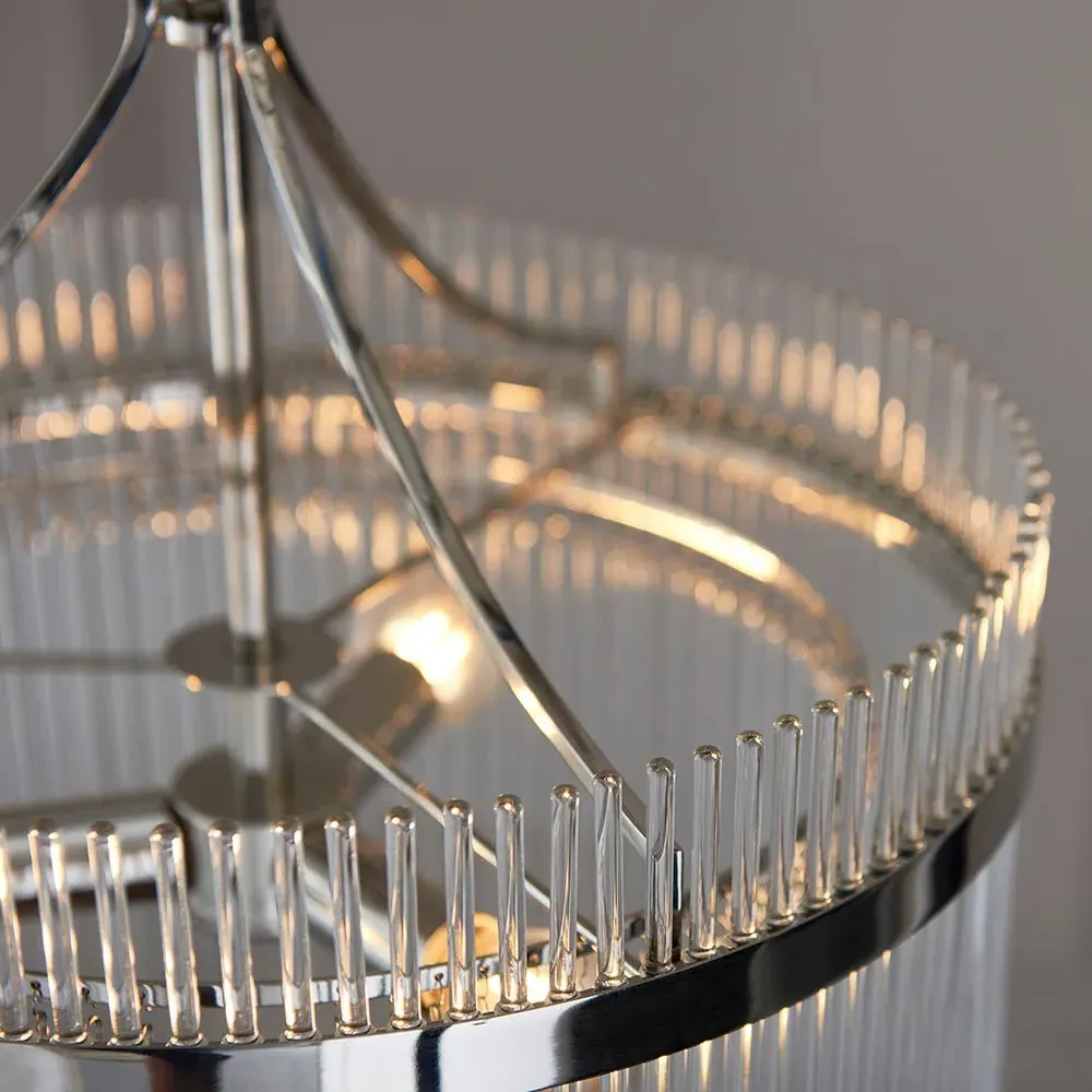 Axel 3-Light Pendant Light - Nickel, Glass alternate view
