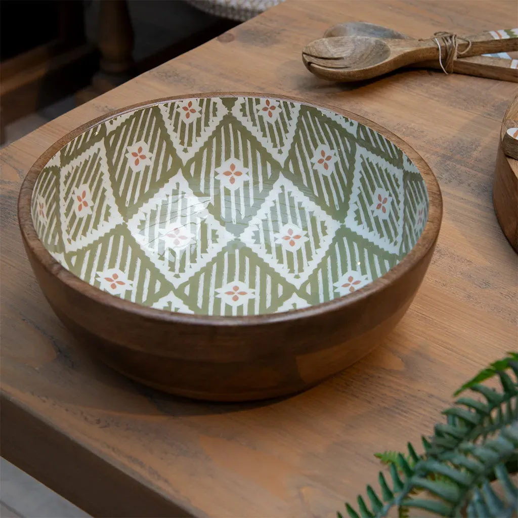 Aztec-Inspired Salad Bowl - Mango Wood product