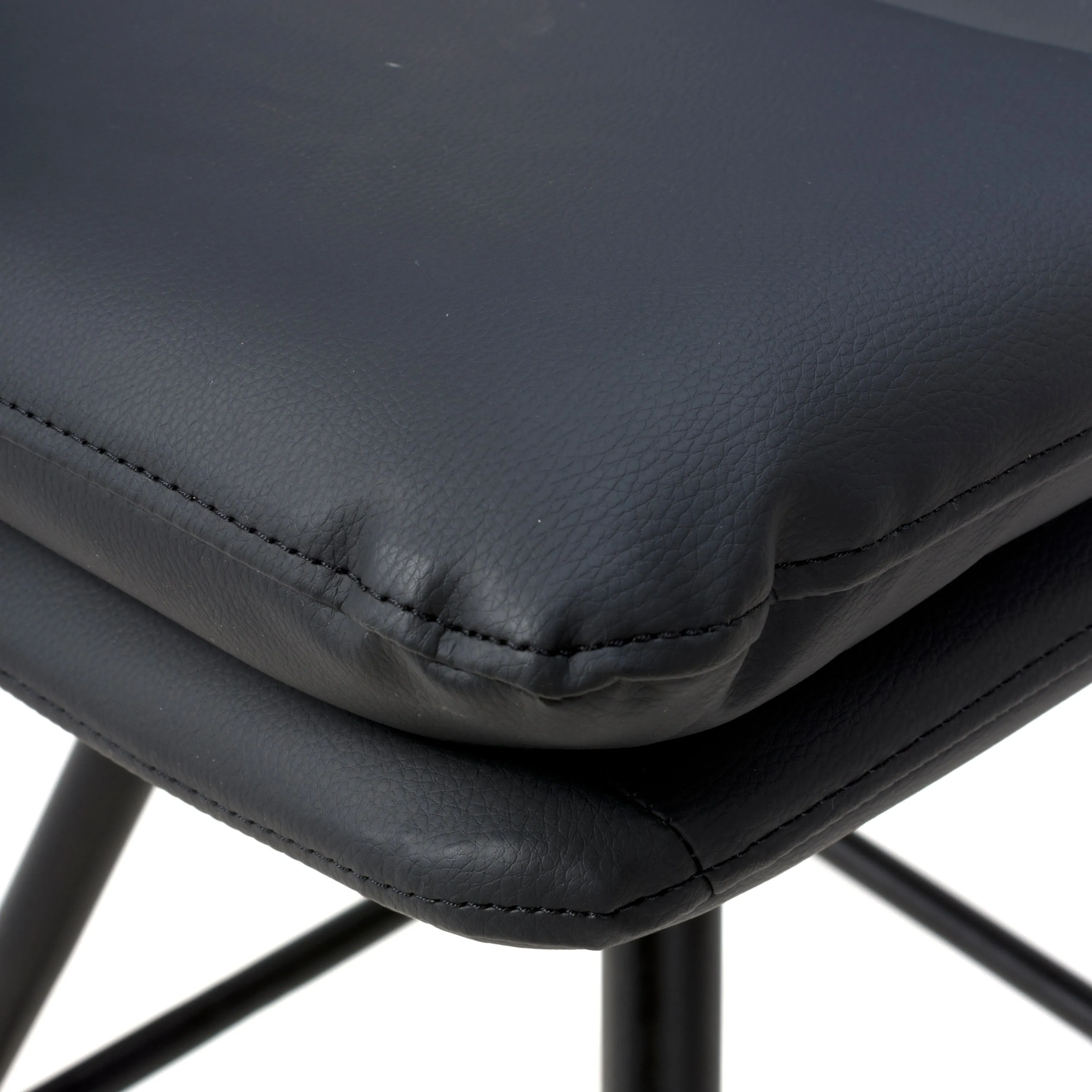 Bay Ridge Swivel Bar Stool - Black, PVC alternate view