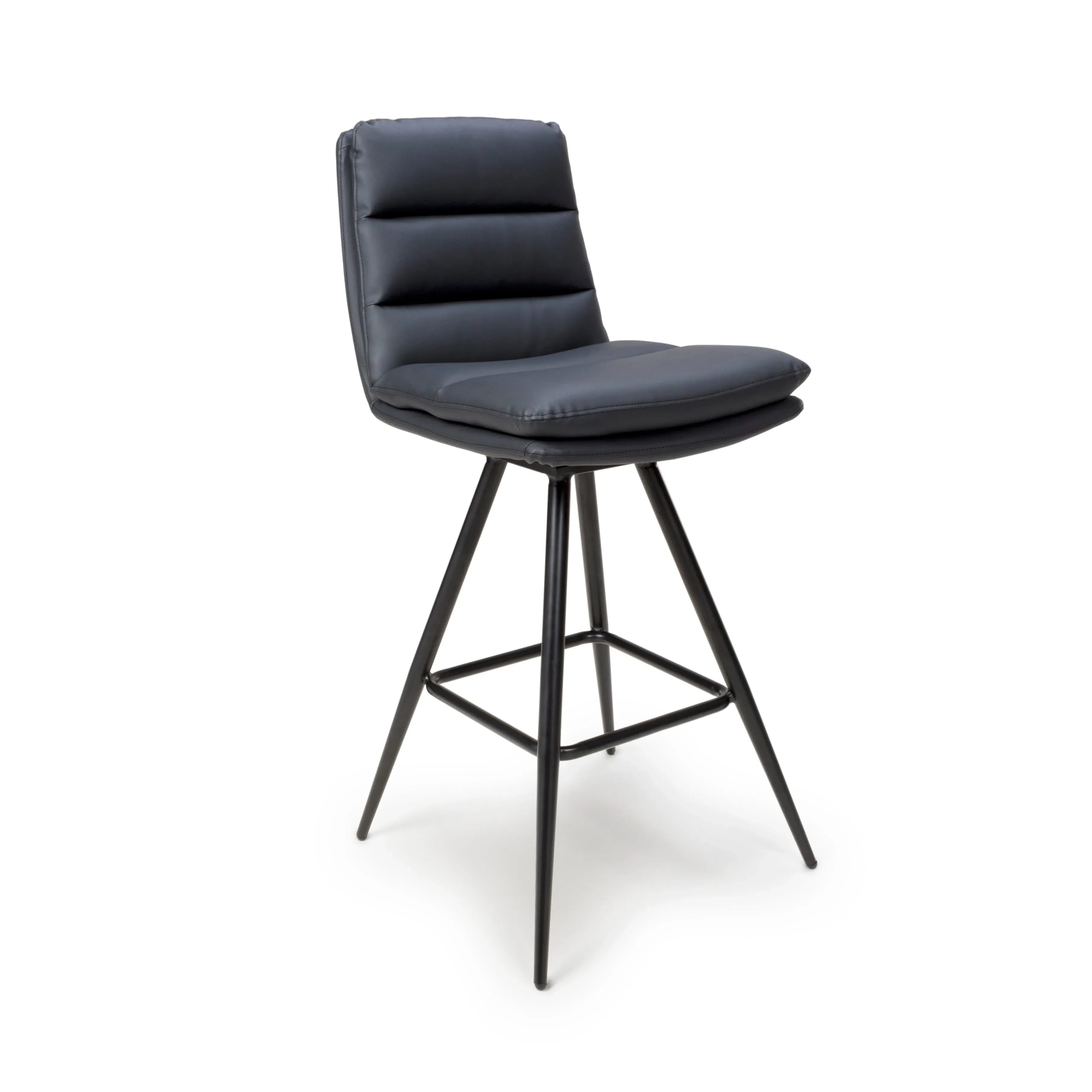 Bay Ridge Swivel Bar Stool - Black, PVC product