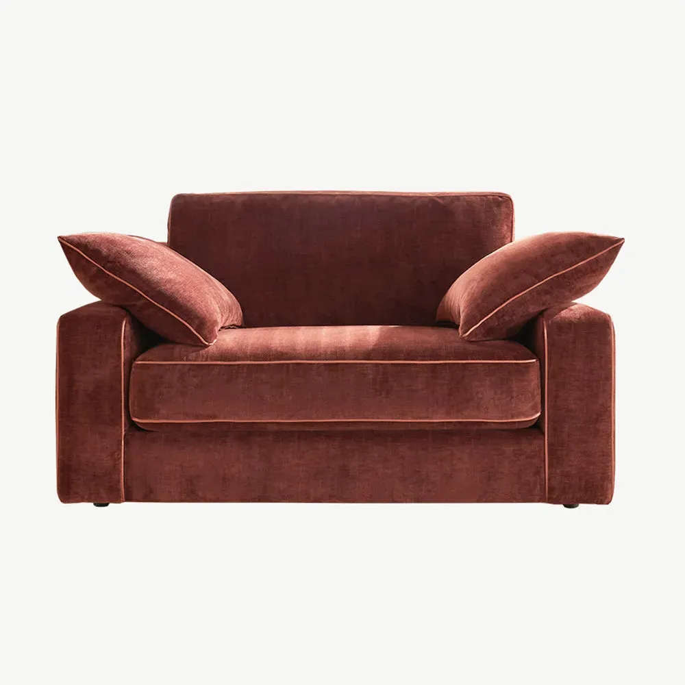 Belmore Snuggler Armchair - Rust, Velvet product