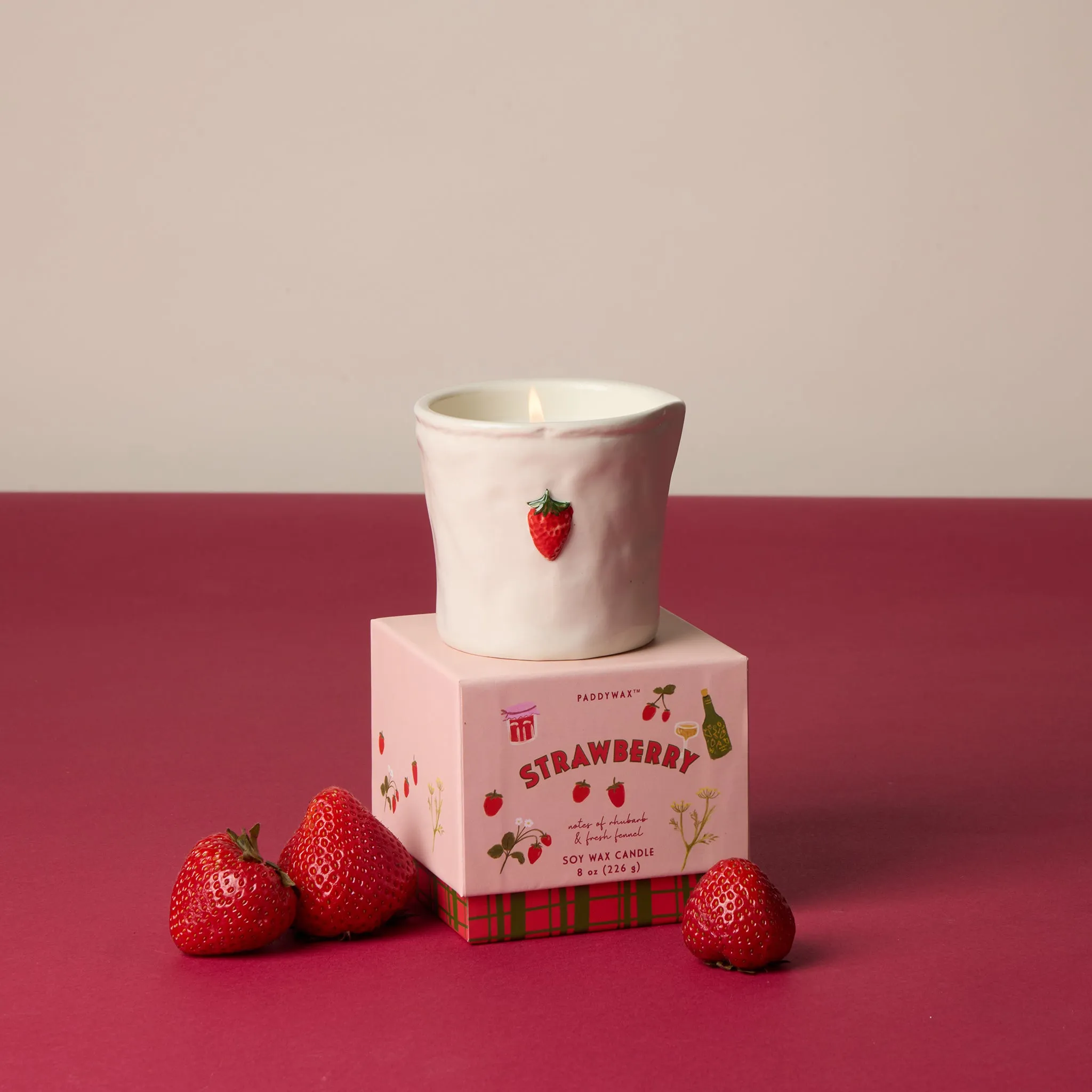 Bistro Strawberry Scented Candle - Ceramic product