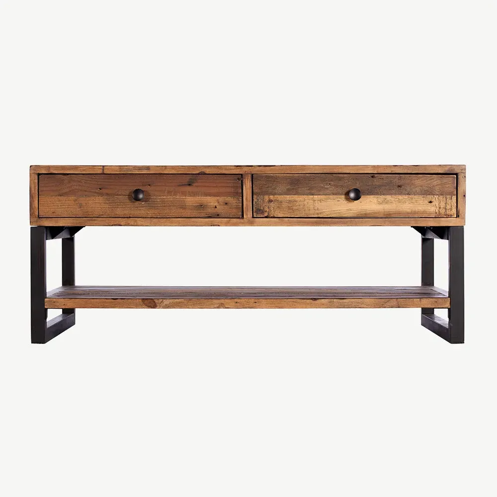 Blake Coffee Table with 2 Drawers - Reclaimed Timber product