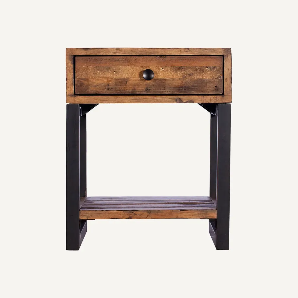 Blake Lamp Table - Reclaimed Timber, Steel alternate view