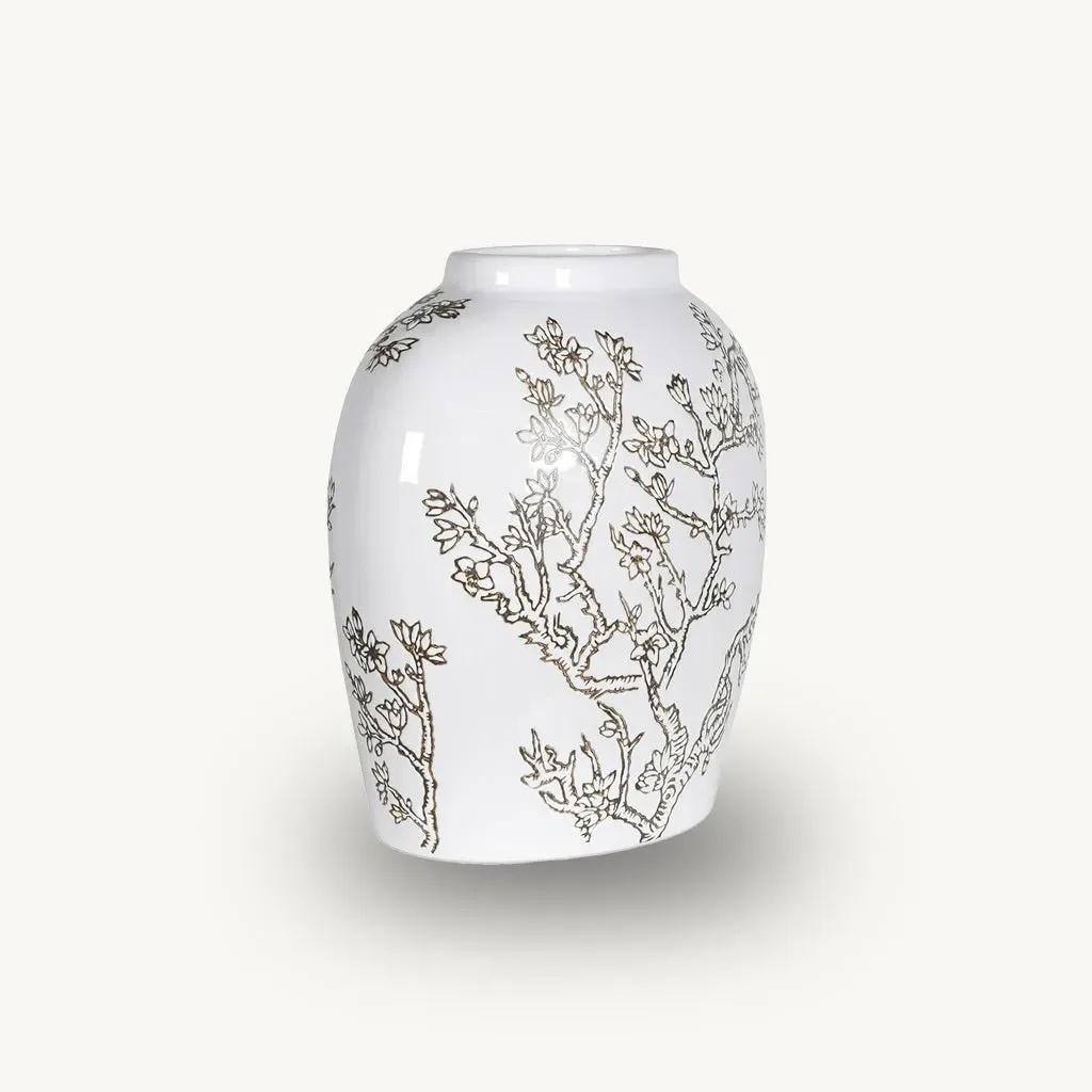 Blossom Ceramic Vase - White alternate view