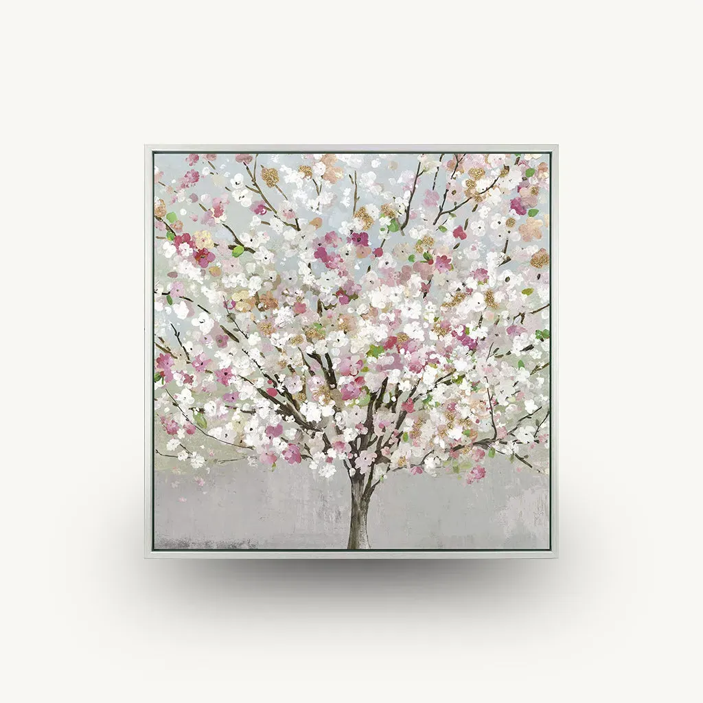 Blush Blossom Tree Framed Wall Art - Silver alternate view