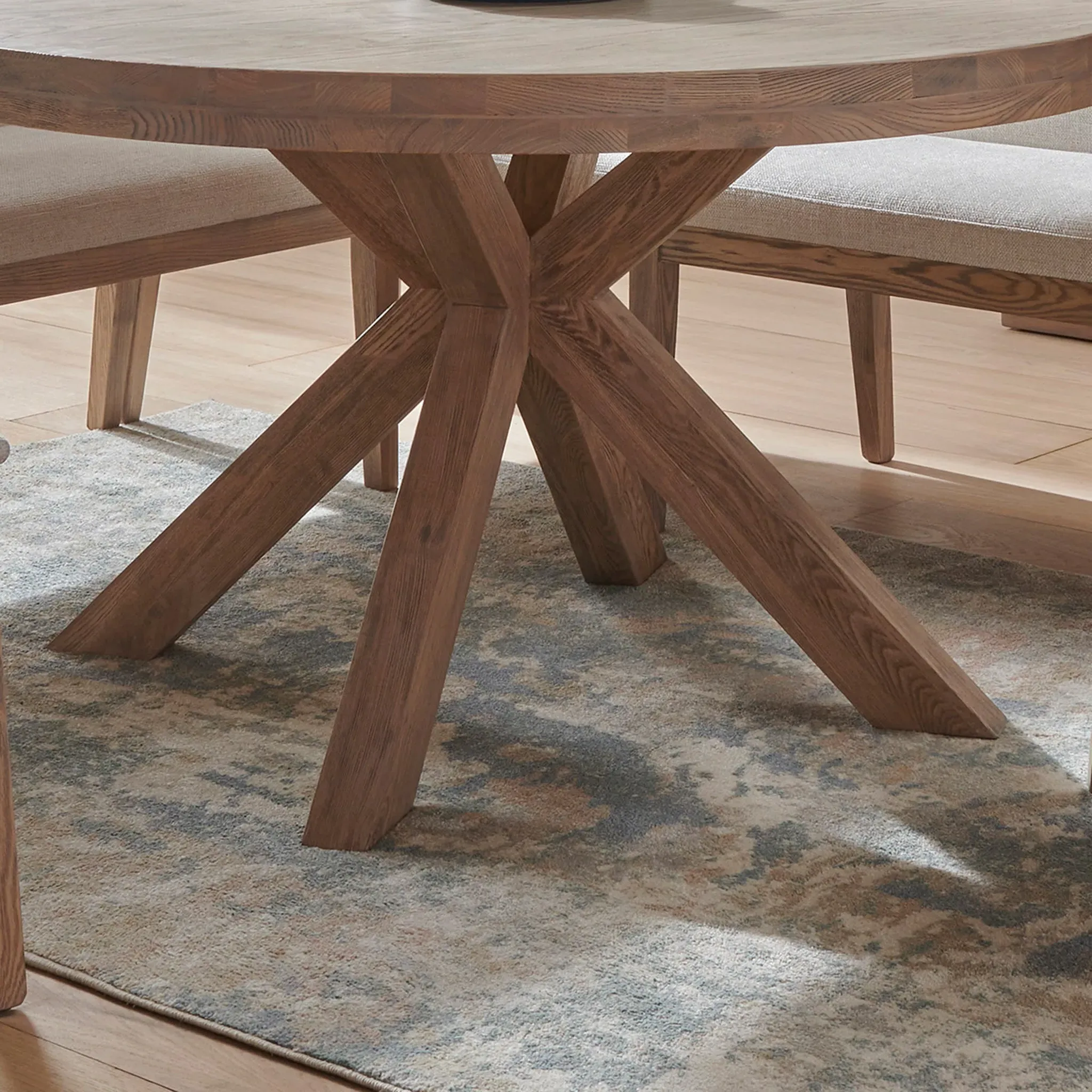 Boden Round Dining Table - Oak alternate view