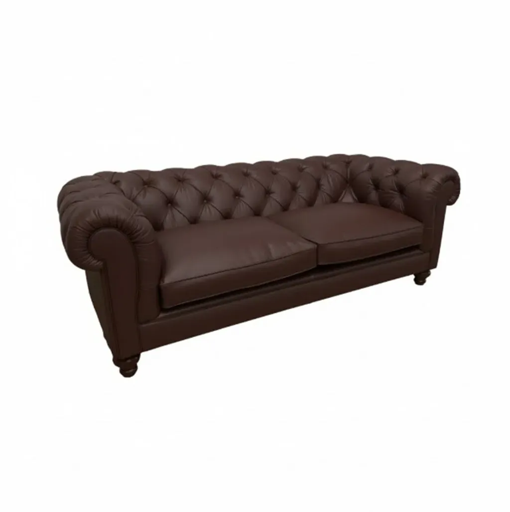 Britannia 2-Seater Chesterfield Sofa - Brown, Leather alternate view