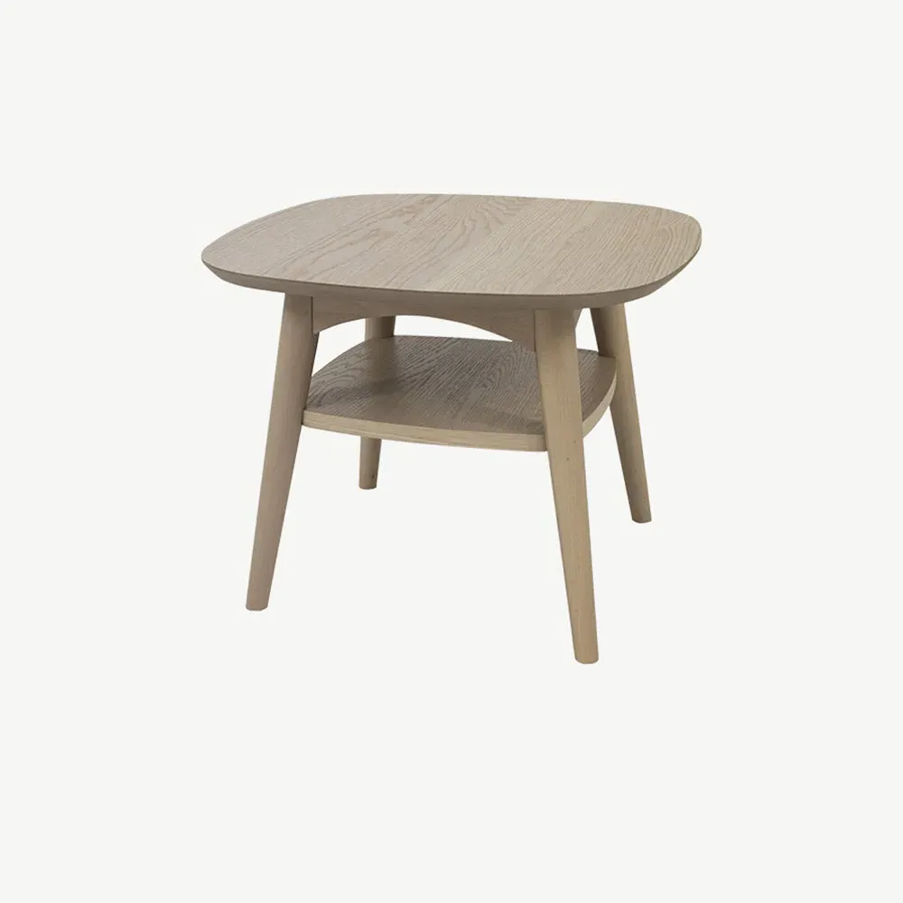 Brondby Lamp Table with Shelf - Light Oak alternate view