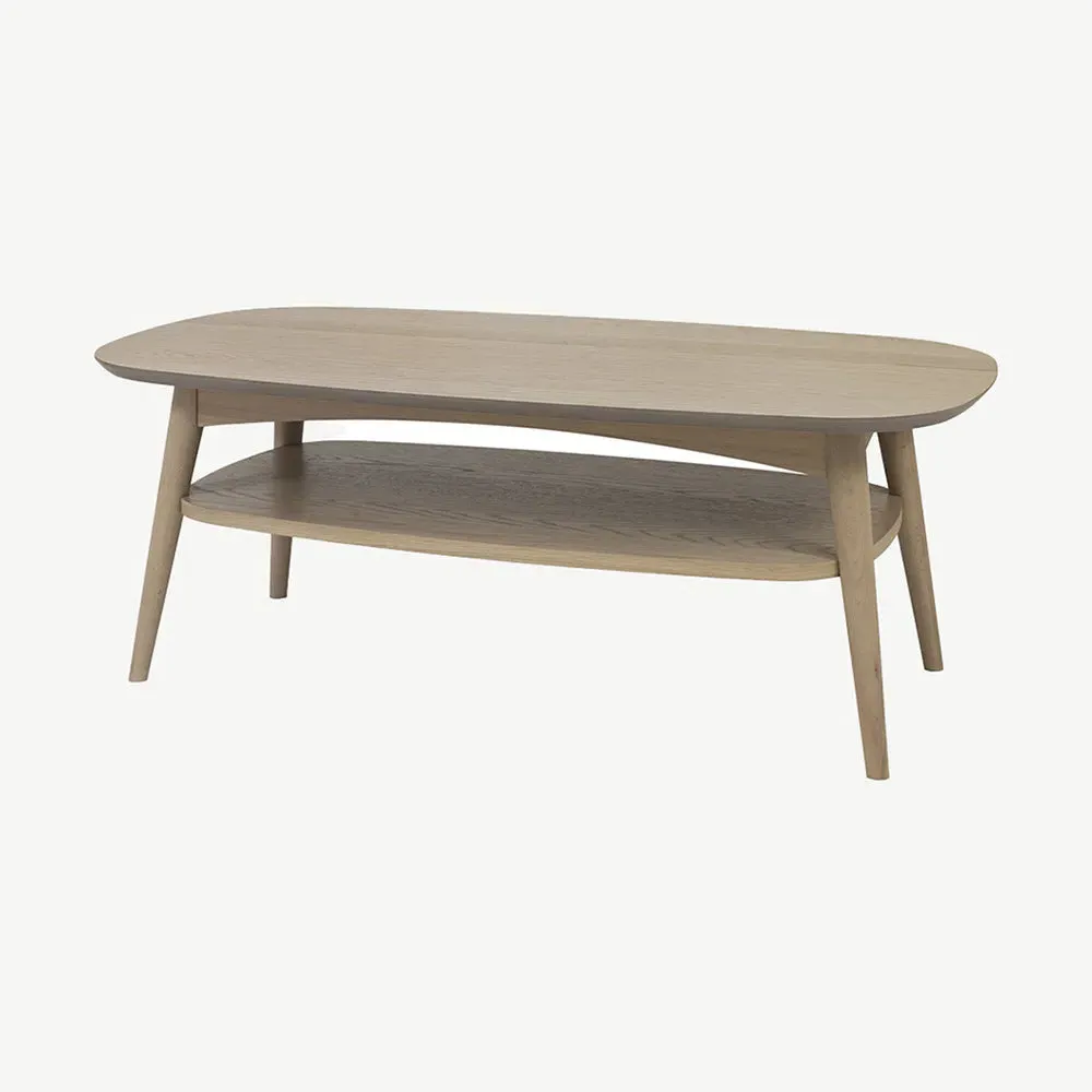 Brondby Scandi Oak Coffee Table with Shelf alternate view