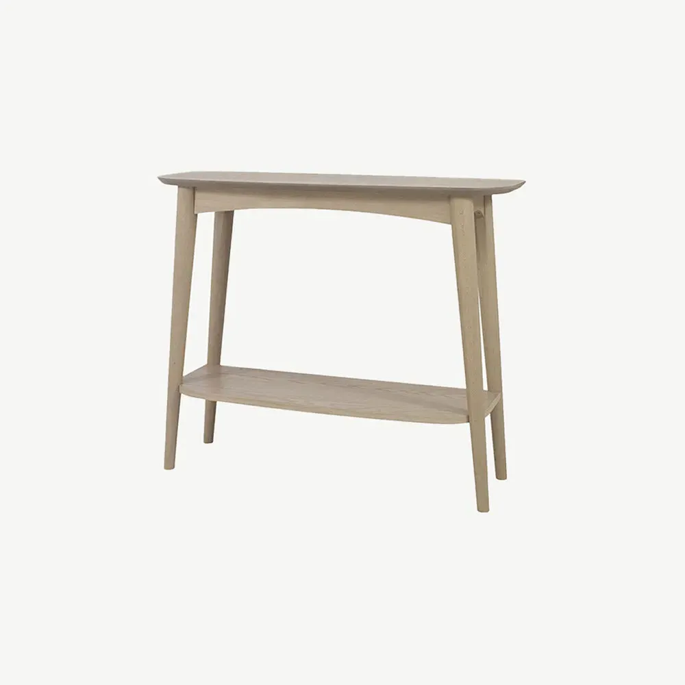 Brondby Scandi Oak Console Table with Shelf alternate view