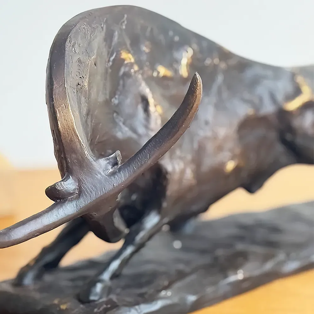 Bronze Bull Sculpture - Bronze, Resin alternate view