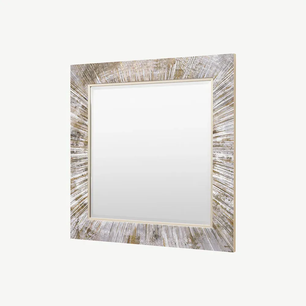 Cadiz Square Mirror - Brown, Cream alternate view