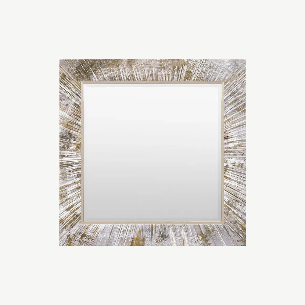 Cadiz Square Mirror - Brown, Cream product