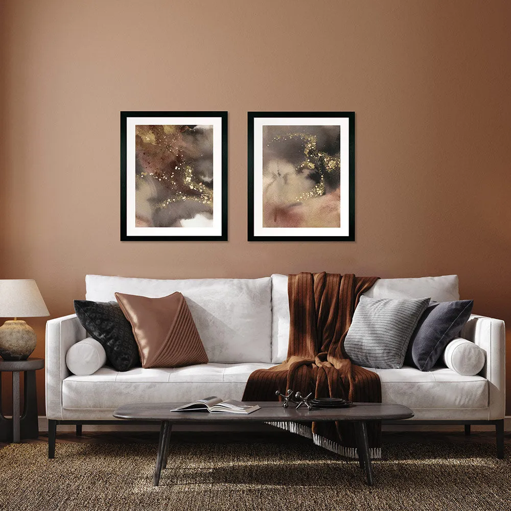 Cafe Au Lait Sparkle II Wall Art - Brown, Pink alternate view