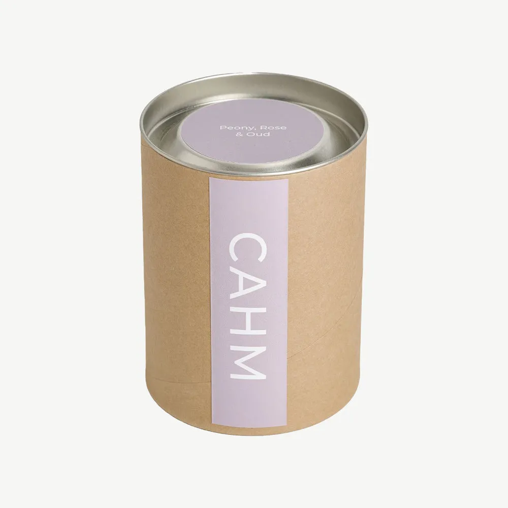 Cahm Peony, Rose & Oud Scented Candle - Soy Wax alternate view