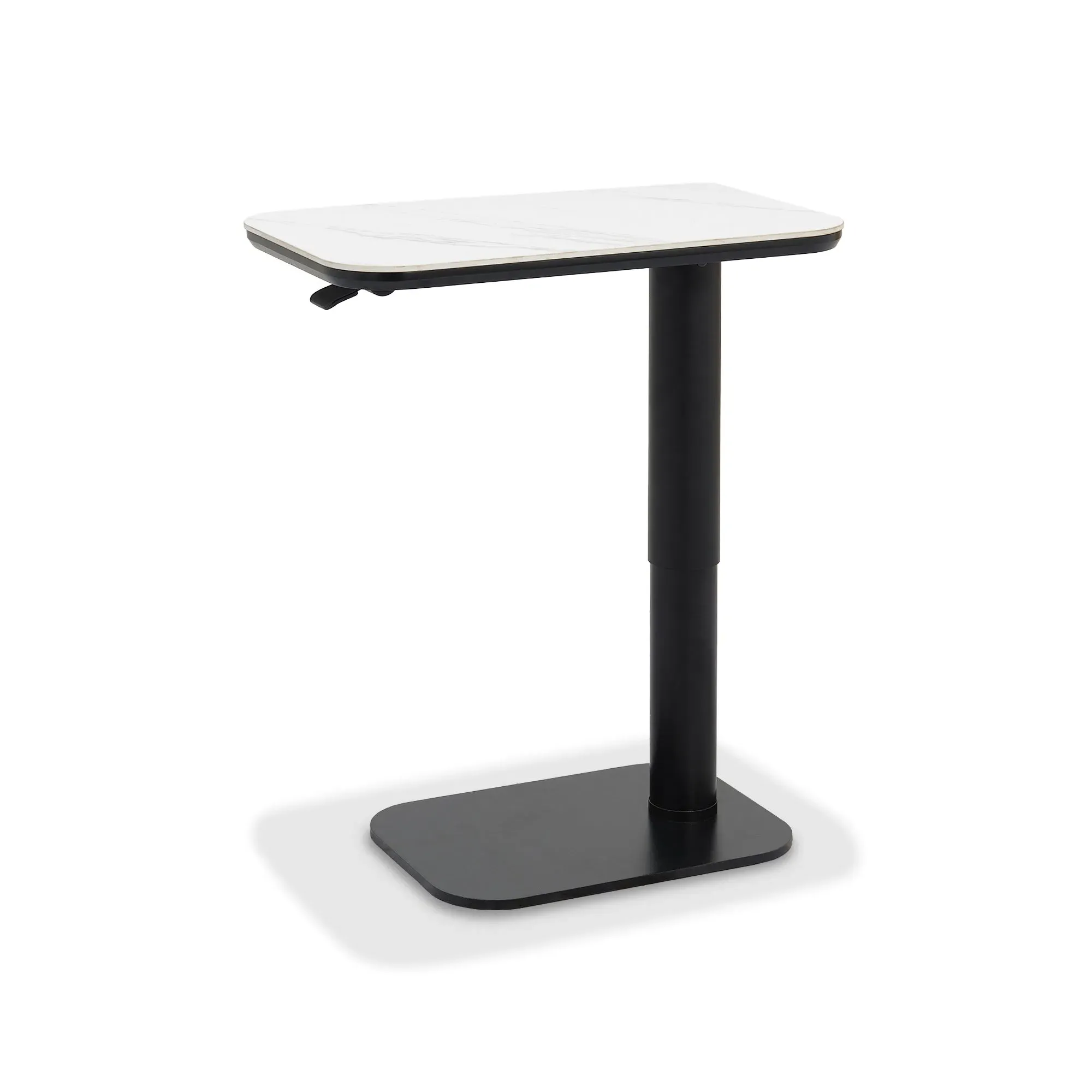 Calvin Sofa Table with Gas-Lift - White, Sintered Stone alternate view