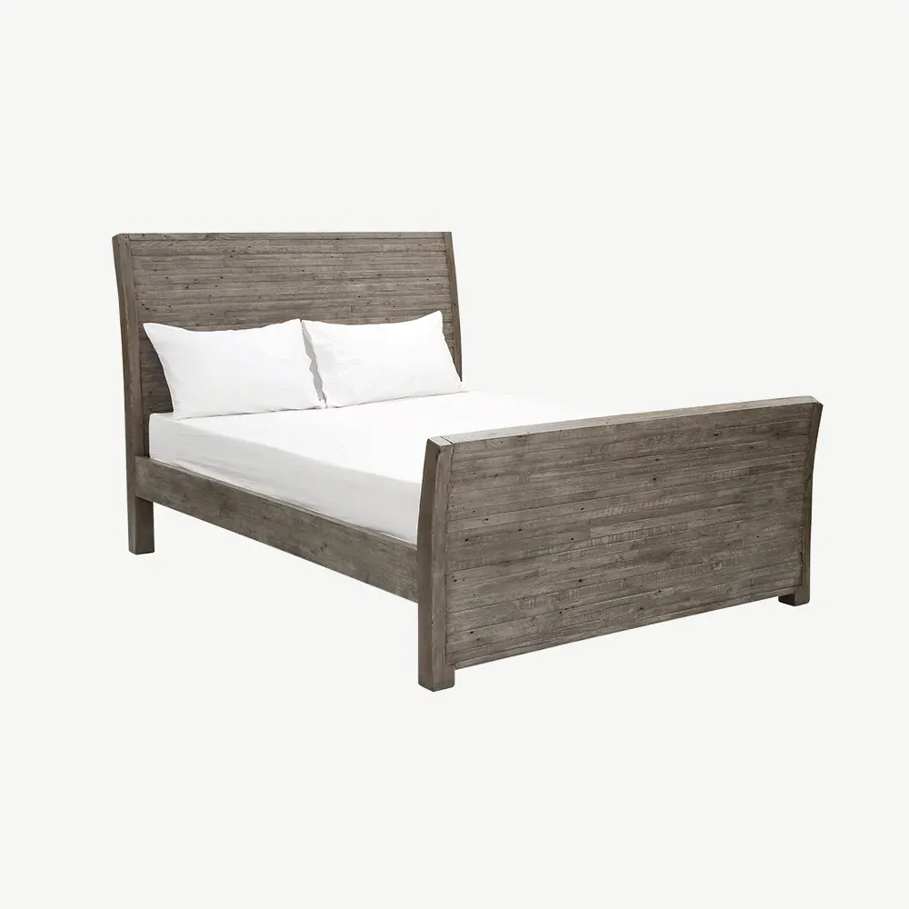 Camia King Size Bed Frame - Grey, Recycled Solid Wood product