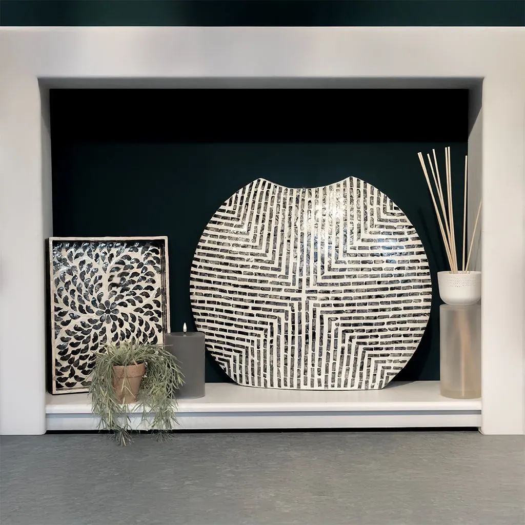 Capiz Mosaic Vase - Smoke alternate view