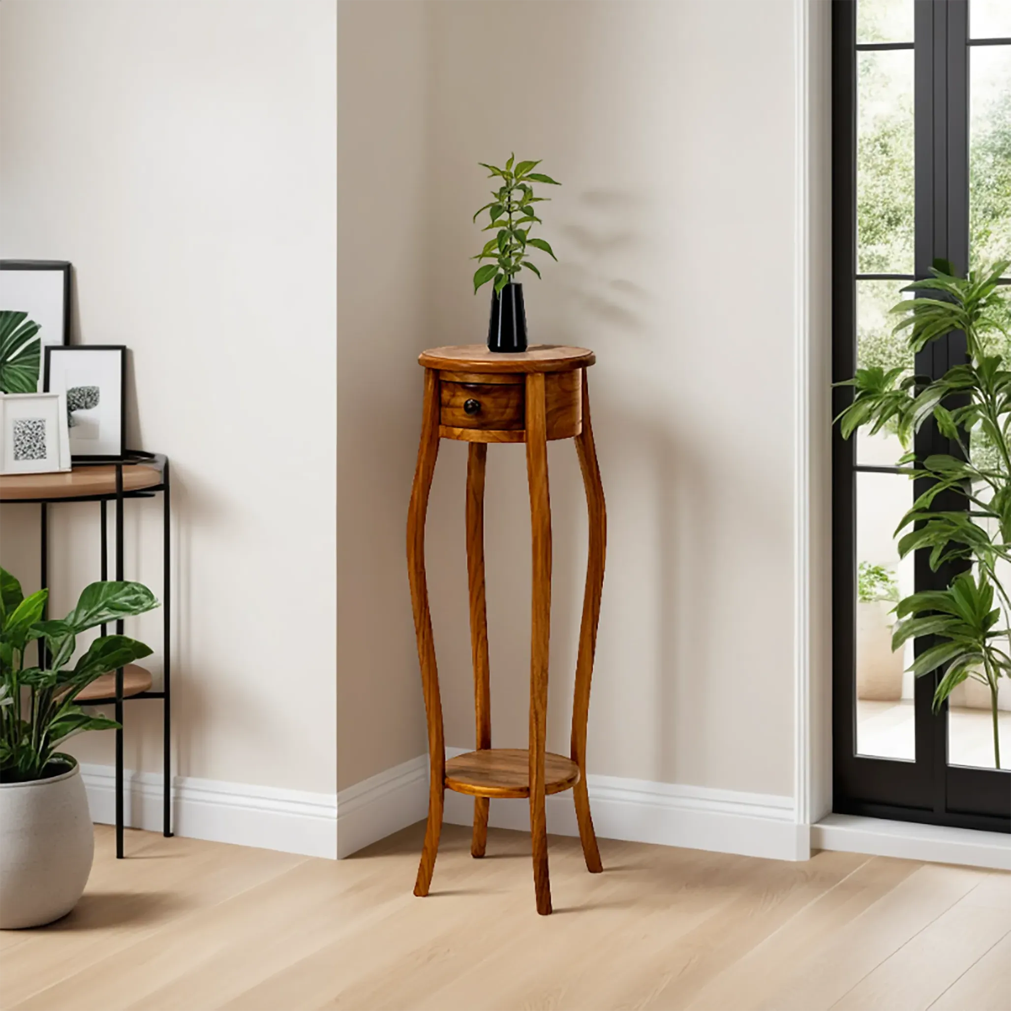 Cavendish Teak Plant Stand - Teak product