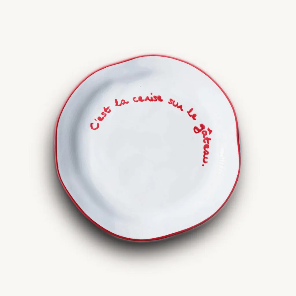 C'est la Cerise sur le Gateau Decorative Plate - Cerise, Stoneware product