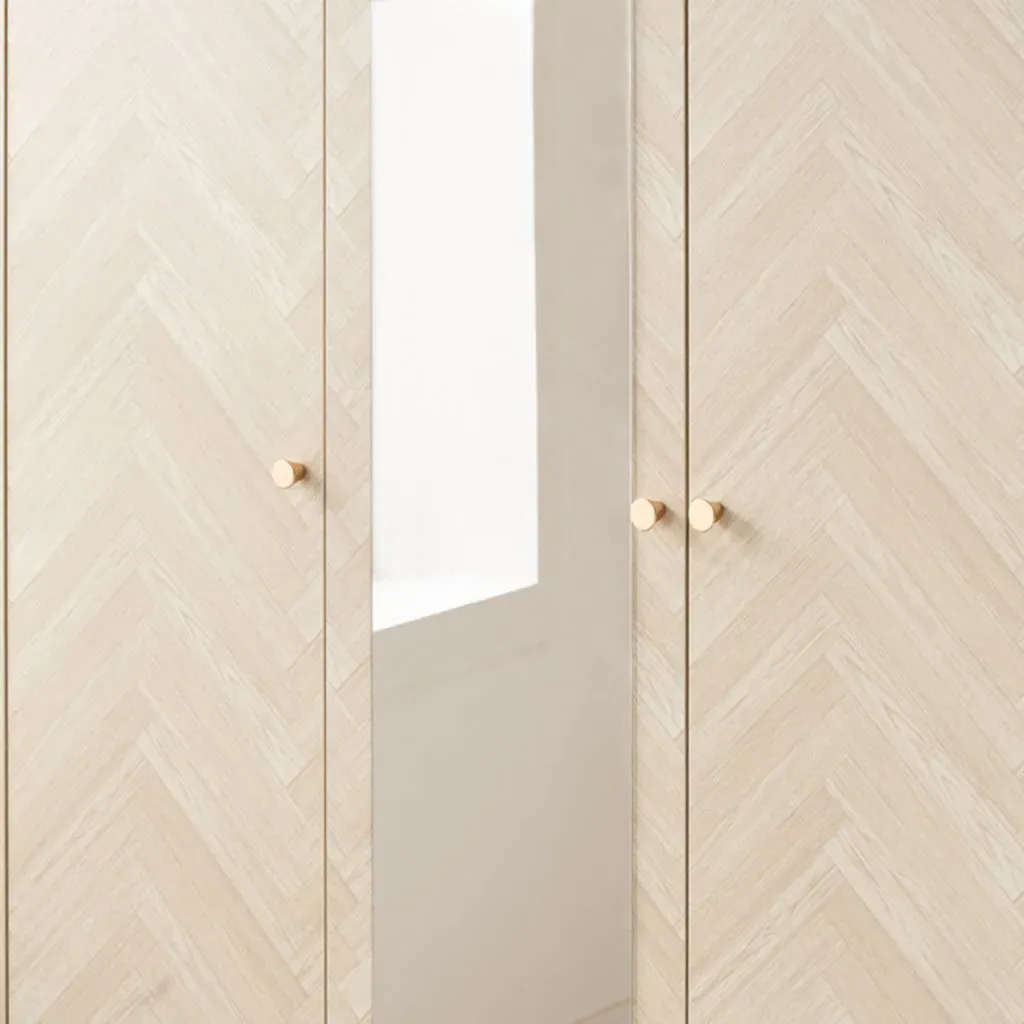 Challis Wardrobe with Mirror - Oak alternate view