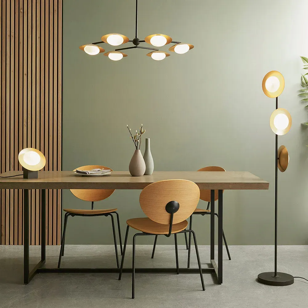 Charlotte Large Linear Pendant - Gold, Dark Bronze alternate view