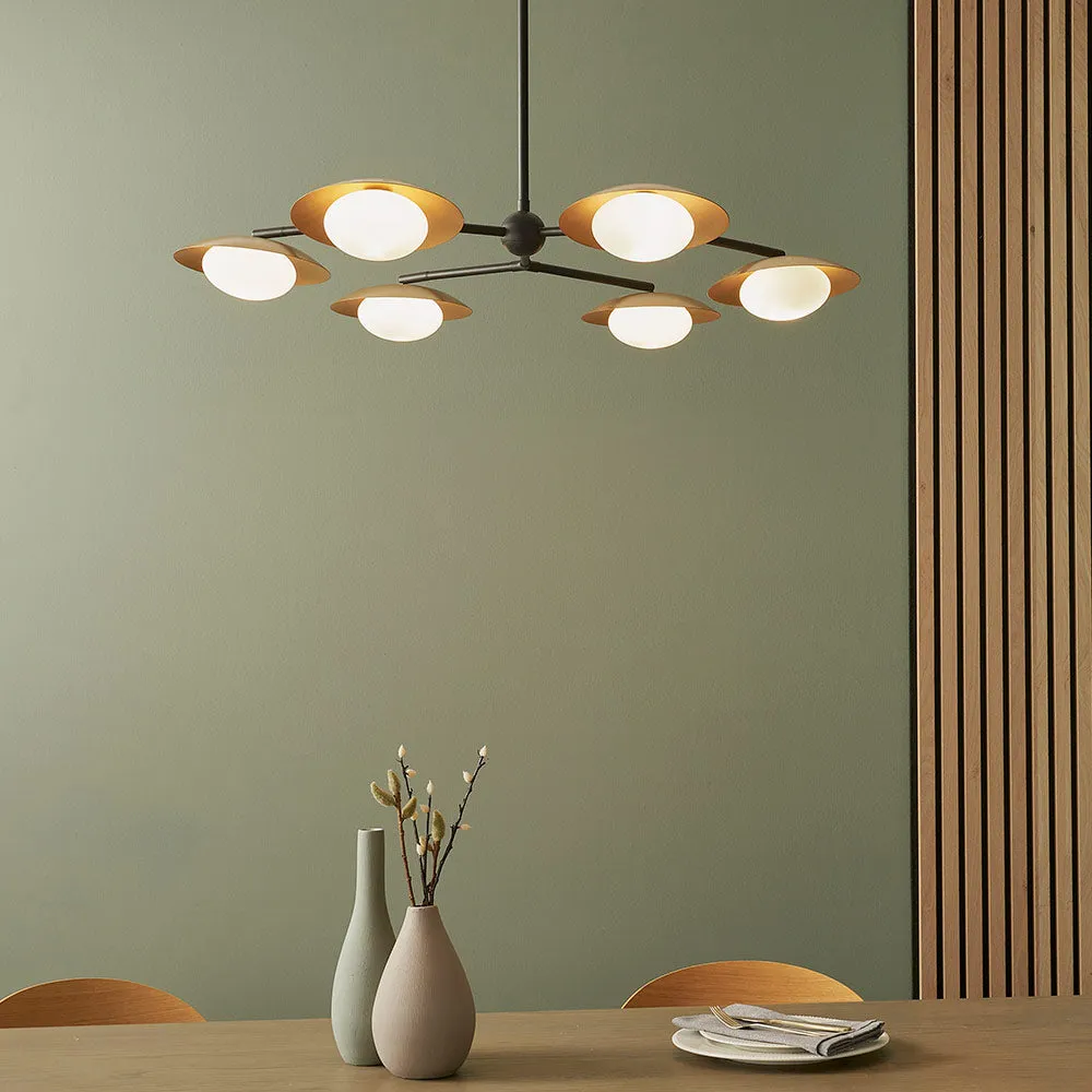 Charlotte Large Linear Pendant - Gold, Dark Bronze product