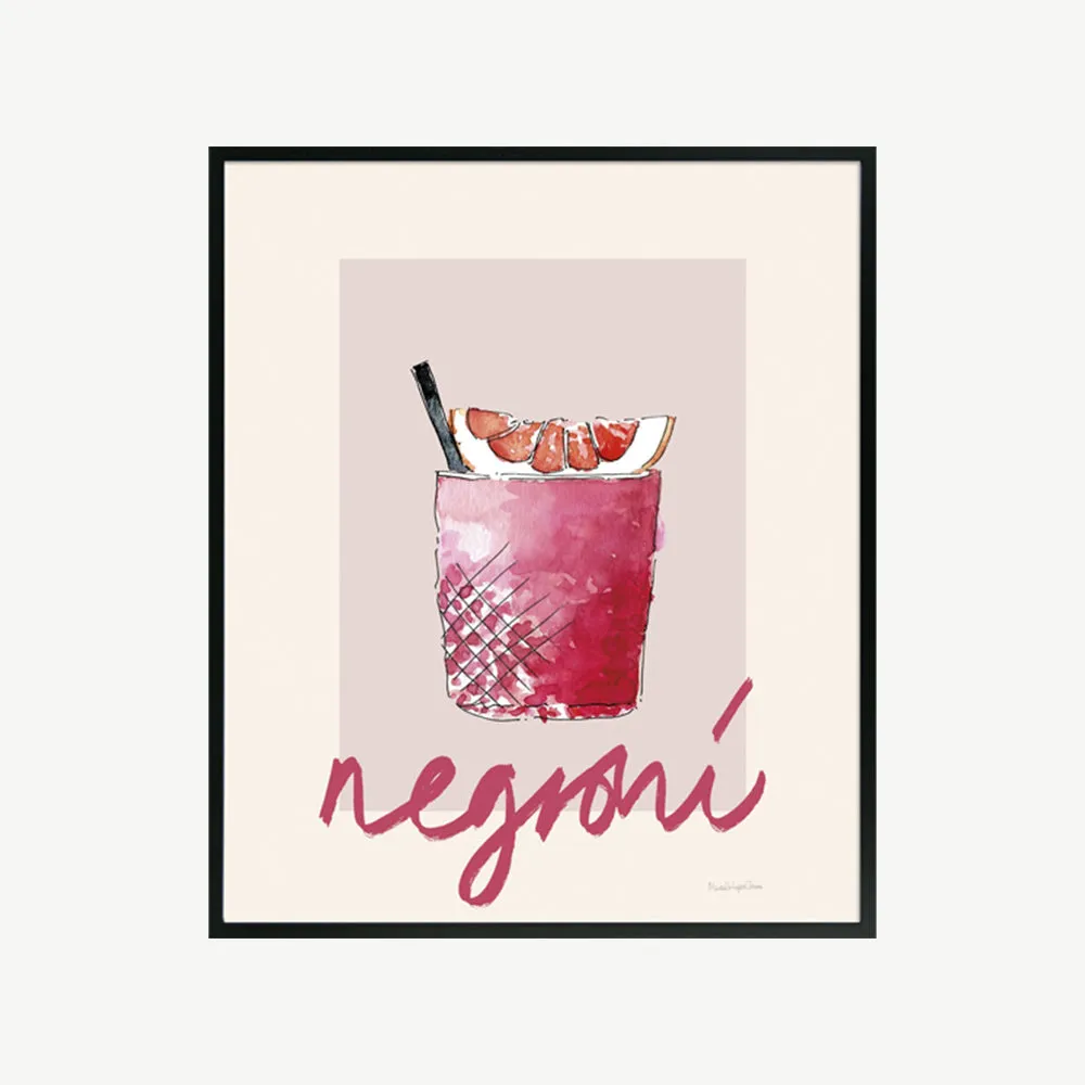 Cheers III Negroni Wall Art - Black, Glass product