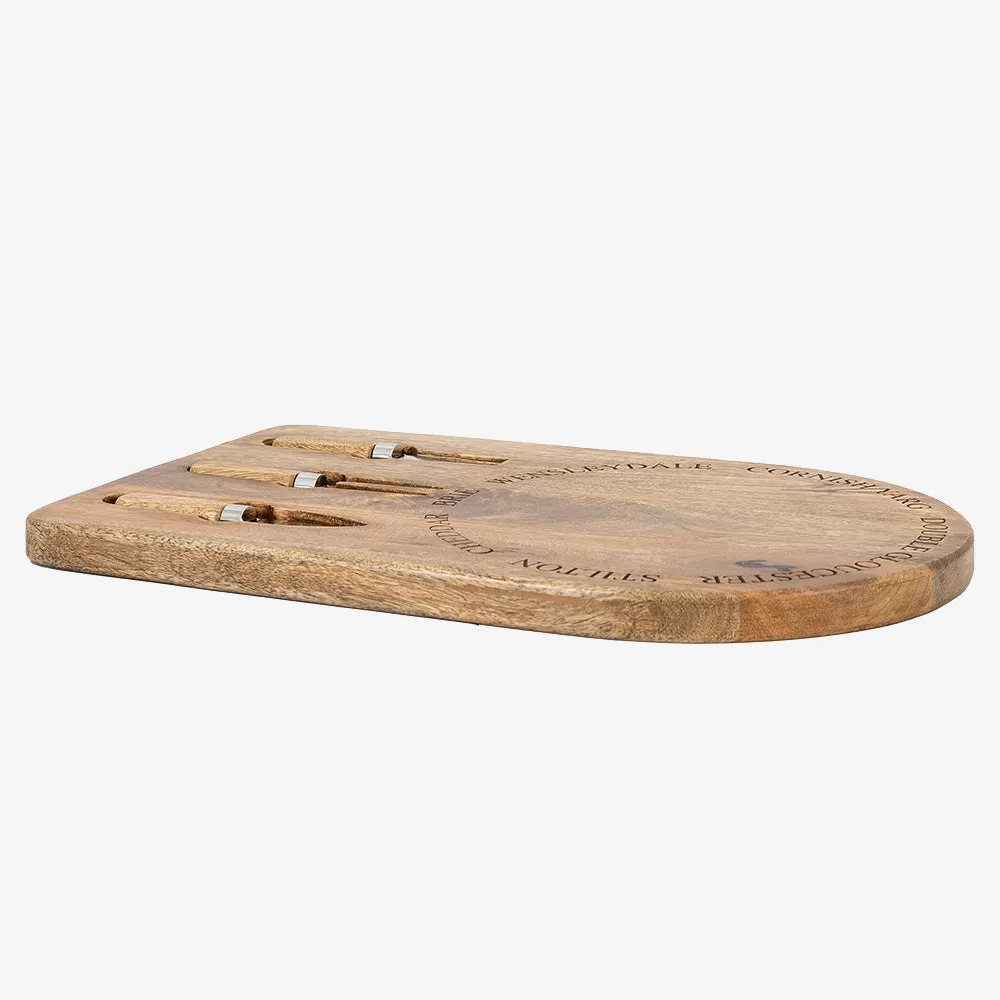 Cheeseboard Set with Utensils - Mango Wood, Steel product