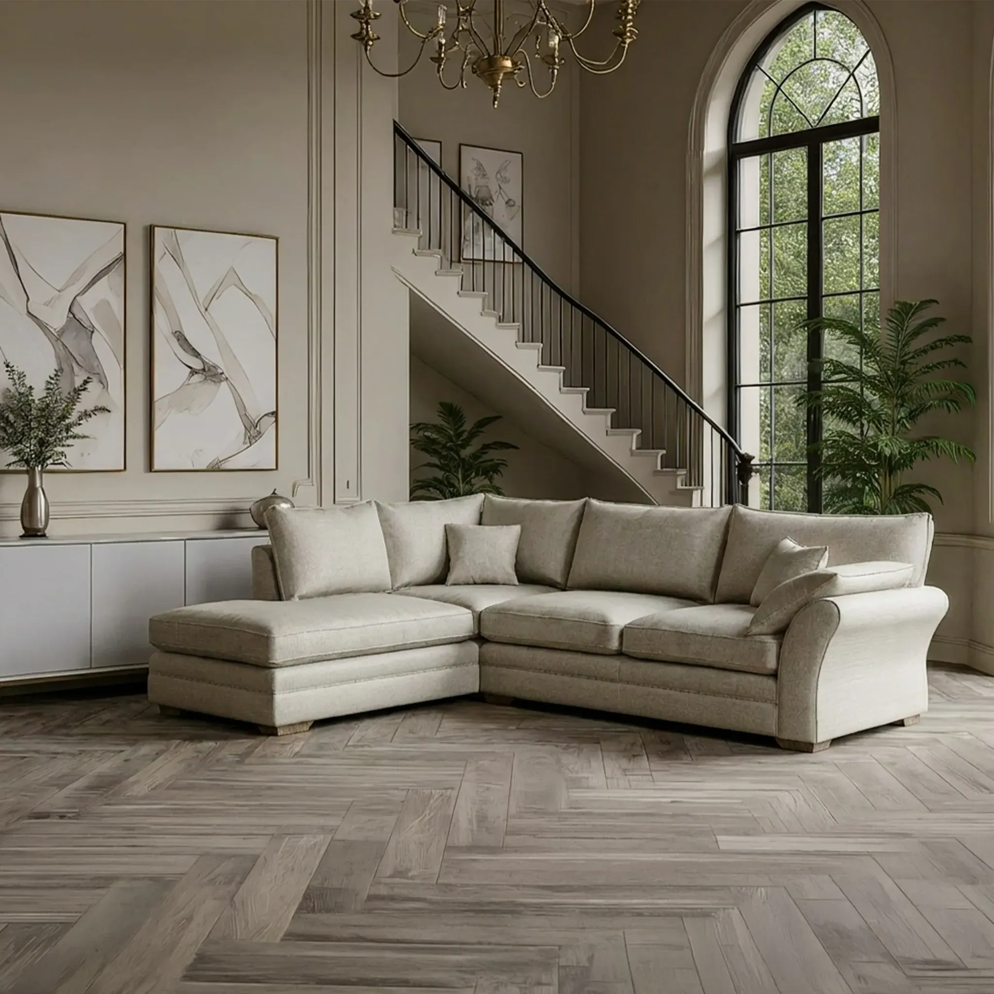 Chelsea Range Sofa with Bolster Arms - Solid Wood Feet product