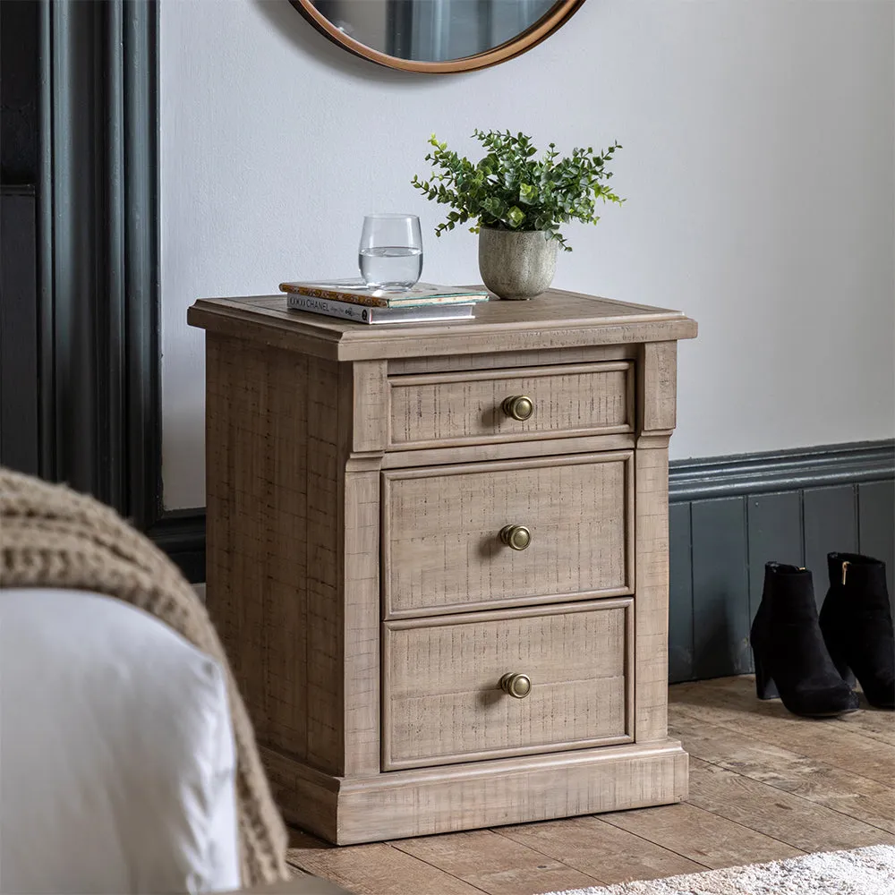 Cheviot 3 Drawer Bedside Table - Pine product