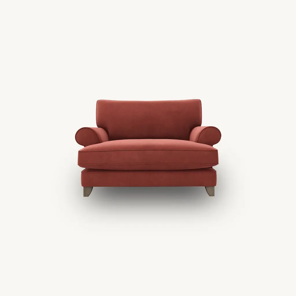 Columbine Snuggler Armchair - Red, Velvet product