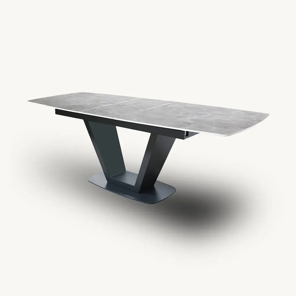 Cordova Extendable Dining Table - Grey, Sintered Stone alternate view